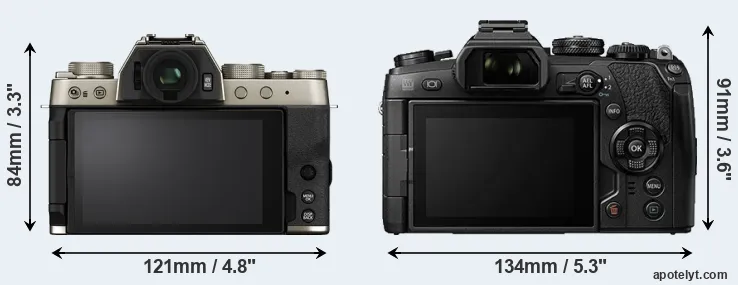 Comparison X-T200 or E-M1 II rear