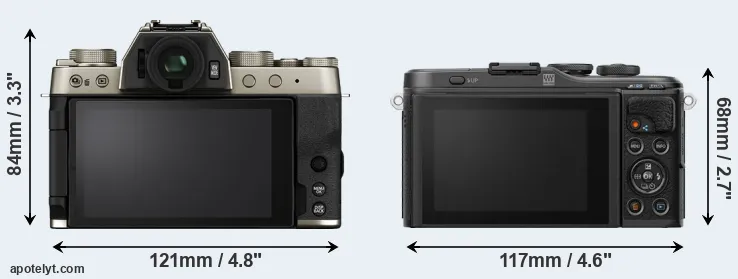 Comparison X-T200 or E-PL10 rear