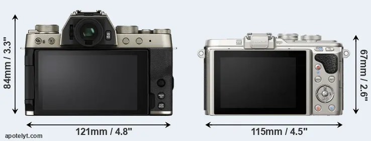 Comparison X-T200 or E-PL8 rear