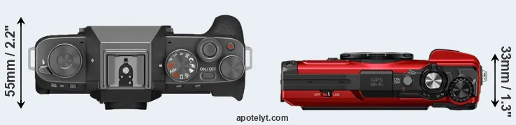 Compare X-T200 versus TG-7 top