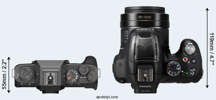 Compare X-T200 versus FZ80D top