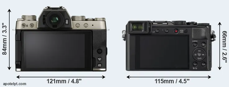 Comparison X-T200 or LX100 II rear