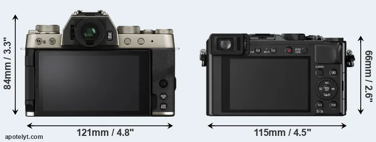 Comparison X-T200 or LX100 rear