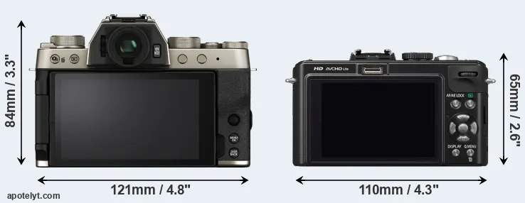 Comparison X-T200 or LX5 rear