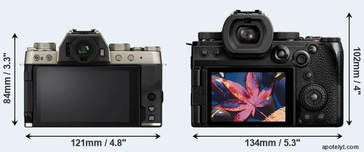 Comparison X-T200 or S5 II rear