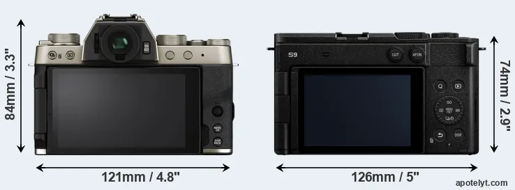 Comparison X-T200 or S9 rear