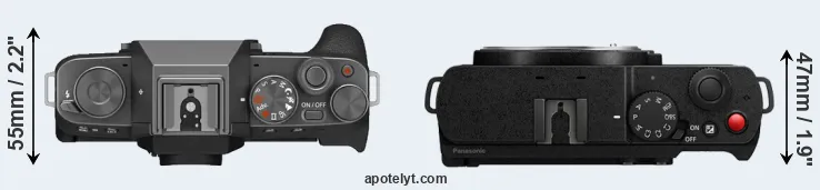 Compare X-T200 versus S9 top