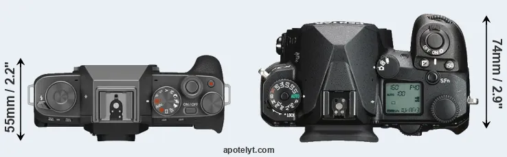 Compare X-T200 versus K-3 III top