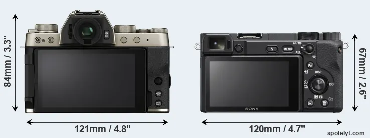 Comparison X-T200 or A6400 rear