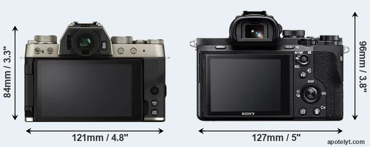 Comparison X-T200 or A7 II rear