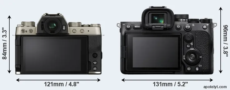 Comparison X-T200 or A7 IV rear