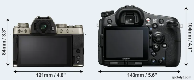 Comparison X-T200 or A77 rear