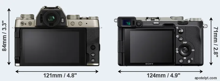Comparison X-T200 or A7C rear