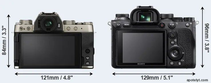 Comparison X-T200 or A9 II rear
