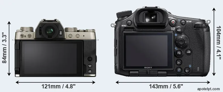 Comparison X-T200 or A99 II rear