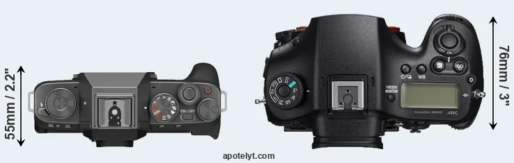 Compare X-T200 versus A99 II top