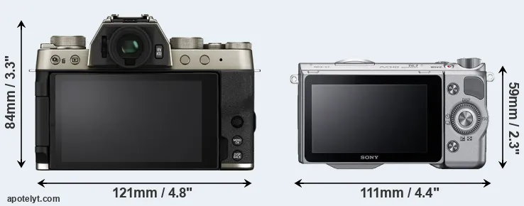 Comparison X-T200 or NEX-5T rear