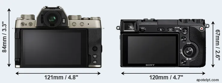 Comparison X-T200 or NEX-7 rear