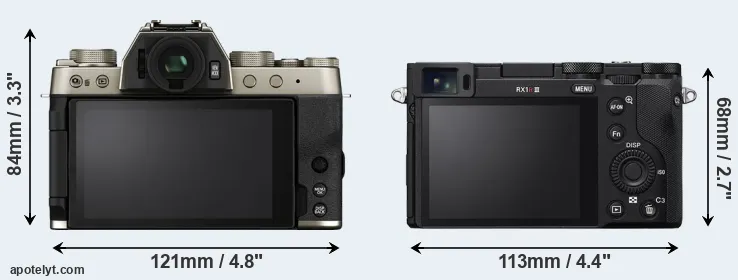 Comparison X-T200 or RX1R III rear
