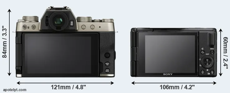Comparison X-T200 or ZV-1 II rear