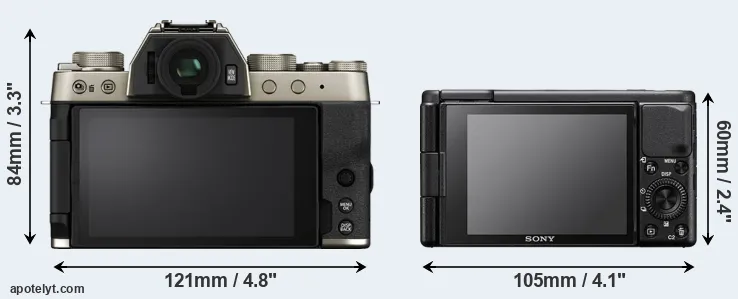 Comparison X-T200 or ZV-1 rear