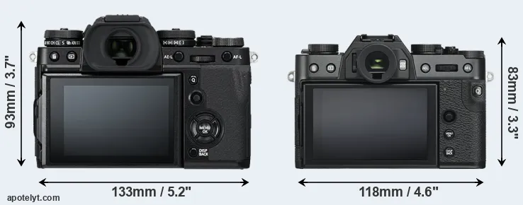 Comparison X-T3 or X-T30 rear