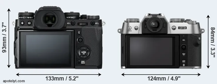 Comparison X-T3 or X-T50 rear