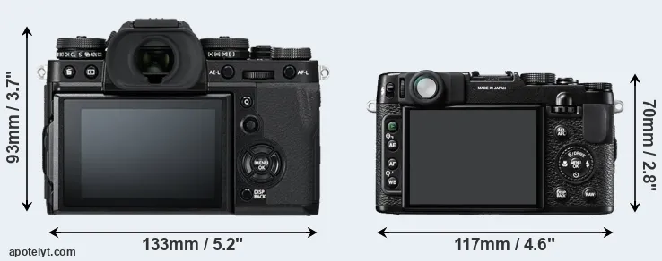 Comparison X-T3 or X10 rear