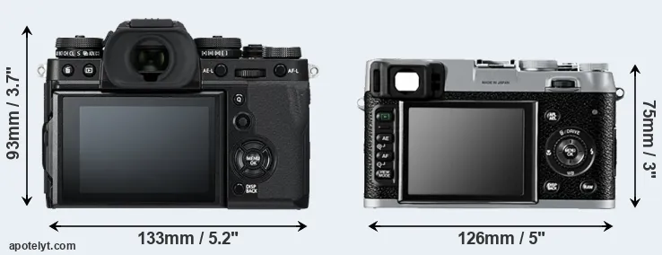 Comparison X-T3 or X100 rear