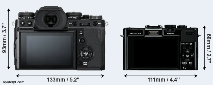 Comparison X-T3 or D-LUX 6 rear