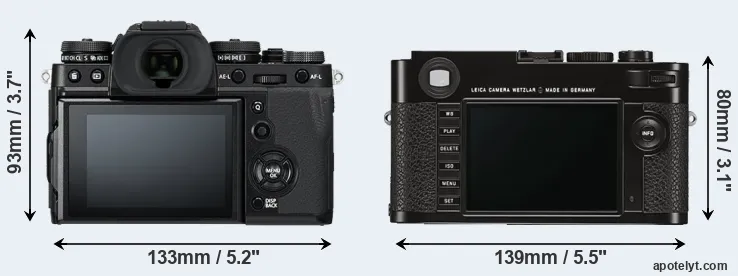 Comparison X-T3 or M Typ 262 rear