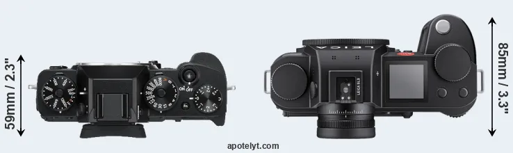 Compare X-T3 versus Leica SL3 top