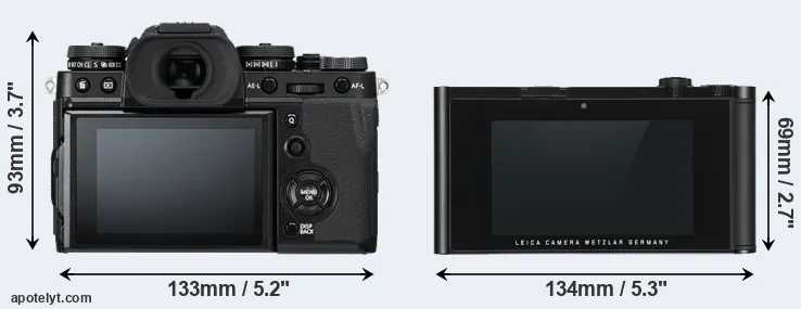 Comparison X-T3 or TL rear