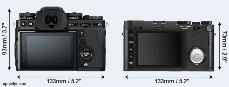 Comparison X-T3 or X Vario rear