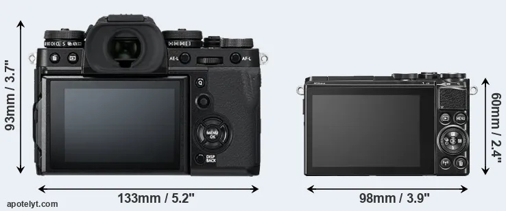 Comparison X-T3 or J5 rear