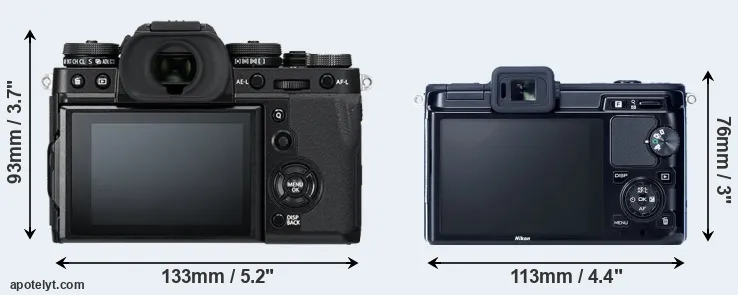 Comparison X-T3 or V1 rear
