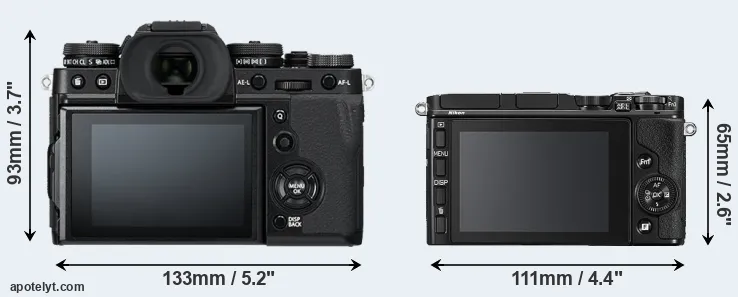 Comparison X-T3 or V3 rear