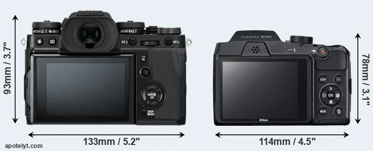 Comparison X-T3 or B500 rear