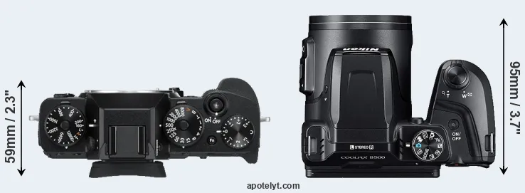 Compare X-T3 versus B500 top