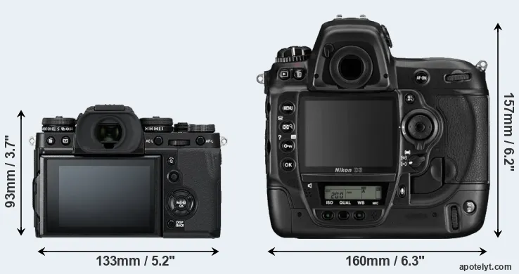 Comparison X-T3 or D3 rear