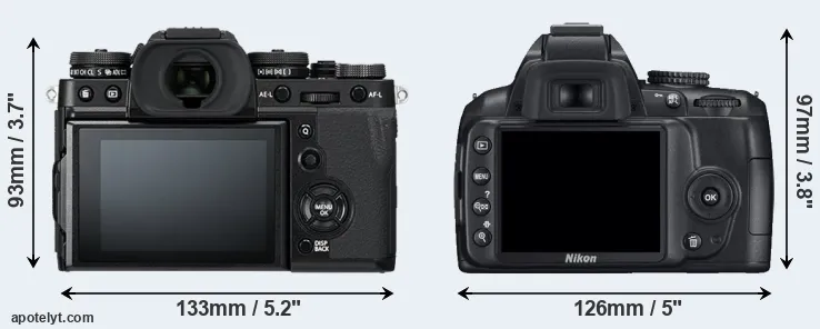 Comparison X-T3 or D3000 rear