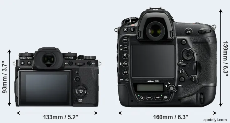 Comparison X-T3 or D5 rear