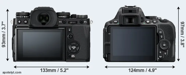 Comparison X-T3 or D5500 rear