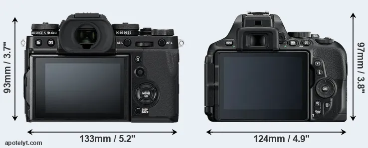 Comparison X-T3 or D5600 rear