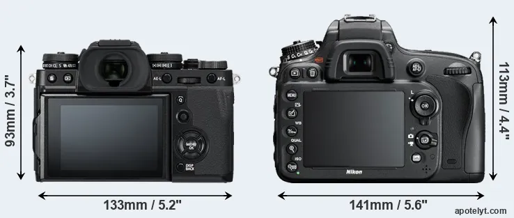 Comparison X-T3 or D610 rear