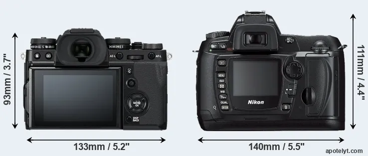 Comparison X-T3 or D70s rear
