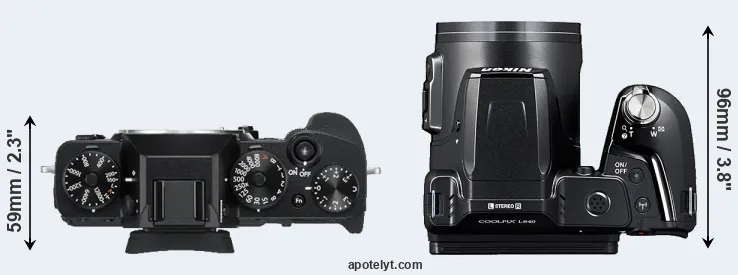 Compare X-T3 versus L840 top