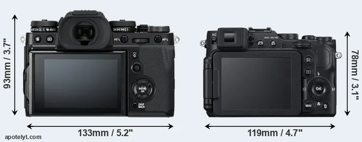 Comparison X-T3 or P7800 rear