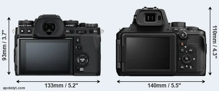Comparison X-T3 or P950 rear