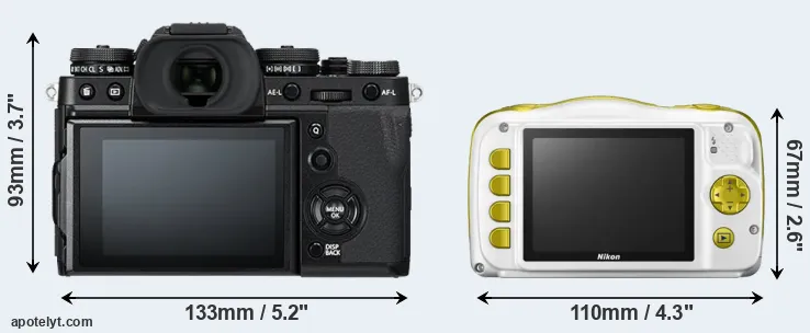 Comparison X-T3 or W150 rear